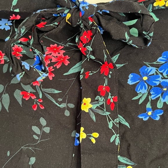 ESSENTIALS ABS size 1X Ladies Vivid Floral Pants PullOn Elastic flat Tie - Picture 7 of 9